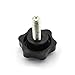 8 Set M8x25 Thumb Screw Plastic Plum Blossom Shape Head Threaded Knurled Grip Knobs Clamping Screw with Nut Washer