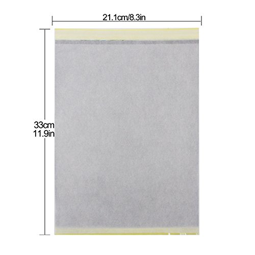 Tattoo Transfer Paper, Qulable Approx. 35 Sheets Stencil Paper Copy Paper Tracing Paper with 4 Layers (A4 Size)