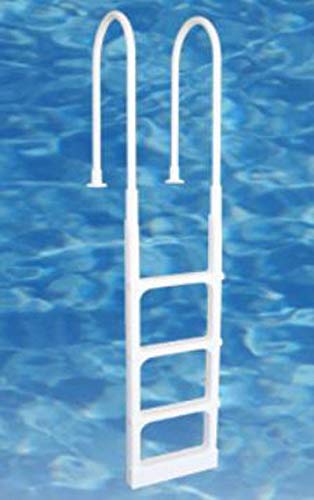 New Main Access 200300 ProSeries Above Ground Swimming Pool Step Ladder Entry System with Convenient Adjustable Handrails, White - Thumbnail 5