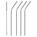 Stainless Steel Straws Set of 4, Alotpower FDA-Approved Metal Straws18/8 Reusable Stainless Steel Drinking Straws for 20 oz Tumblers Rumblers Cold Beverage