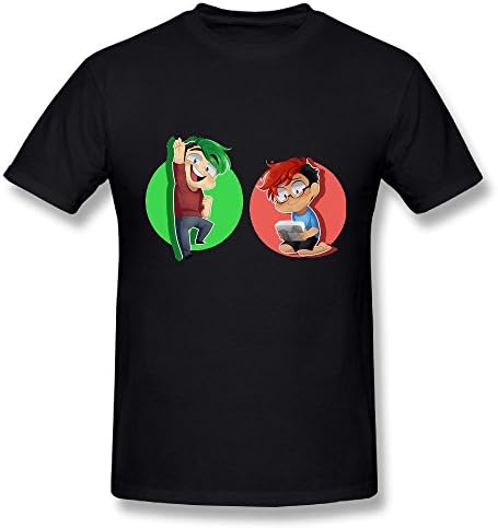 Niamh Willis Men's Markiplier &amp; Jack Septic Eye Merchandise Cool Sports Black Shirts M Short Sleeve
