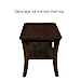 Leick Home 10303 Boa Condo/Apartment Coffee Table with Shelf, Chocolate Oak