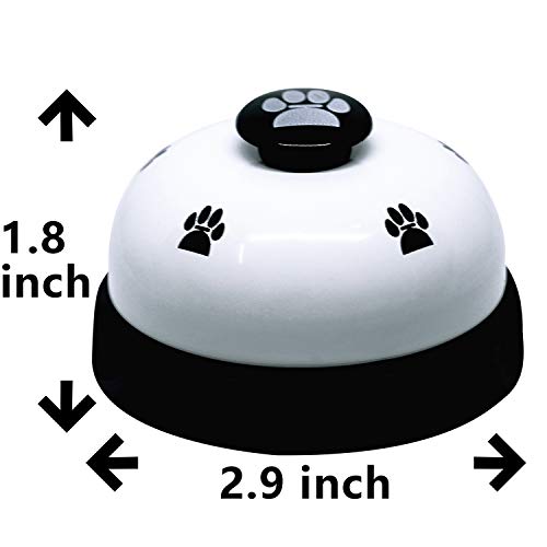 PerriRock Dog Training Bell 2 Set Call Bell Dogs Footprint Desk Metal Service Call Removable