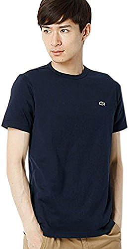 Amazon ラコステ Lacoste ベーシック クルーネック Tシャツ 半袖 ネイビー 004 L Tシャツ カットソー 通販