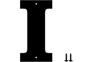 Sanshaoye 3 Inch Modern Black Metal House Numbers and Letters for Outdoor Signs - Weather-Resistant, Easy Installation with Nail Kit (Letter I)