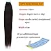 DILUSILK Tape in Hair Extensions Human Hair 100% Remy Hair 20pcs 50g Seamless Skin Weft 18 inch #2 Dark Brown