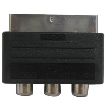 RGB Scart 20 Pin Male to 3 RCA AV Female Adapter Converter by Atomic Market