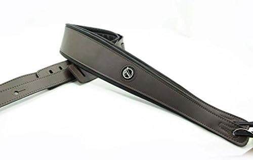 Vorson E011BG Padded Standard Leather Guitar Strap, Brown