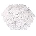 Topixdeals Rose Heads Artificial Flowers,Silk Cream Rose Heads,for Anniversary,Wedding Flowers,Accessories Make Bridal Hair,Clips Headbands Dress(50 pcs,Pure White)