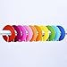 50 Pieces Colored Blank Closet Size Dividers Round Clothing Rack Dividers with Marker Pen