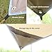 BaiYouDa Beach Tent Tarp 18x18 ft 5-8 Person Lightweight Shelter Sun Shade Awning Canopy with Tarp Poles, Ripstop Portable Waterproof Sun-Proof for Camping Hiking Fishing Picnic(Brown)
