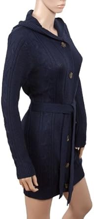 navy hooded cardigan ladies