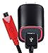 Fast Rapid Wall Charger for Samsung Galaxy S7 S6 S4 Note 4 5 G2 G3 G4 V10 - Durable Dependable Charger Micro USB fits LG Motorola HTC Red LED