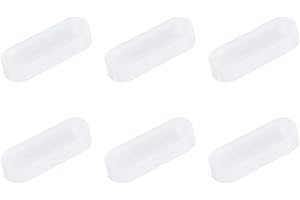 MECCANIXITY Magnetic Stirrer Mixer Stir Bar Rod 15mm(0.59") x5mm Cylinder Shape PTFE Coating Magnet White for Laboratory 6Pcs