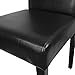 XtremepowerUS Urban Style Solid Wood Leatherette Padded Parson Dining Chair Set of 2, Small Size