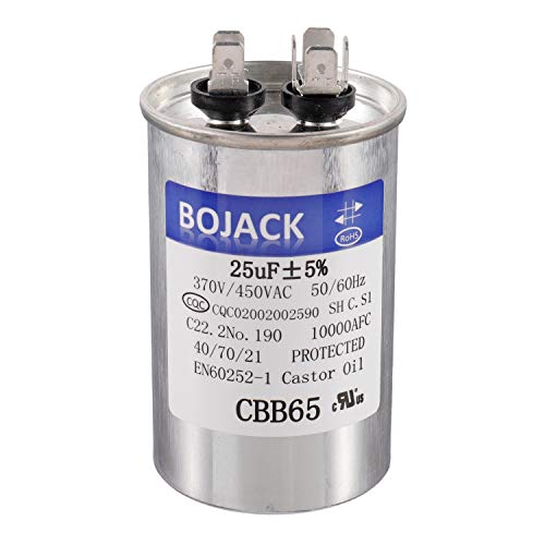 BOJACK 25 uf 370V 450V AC CBB65 Motor and Fan Starting Round Capacitor 25 MFD 10000AFC: Industrial & Scientific