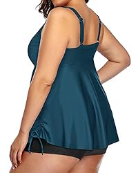 Aqua Eve Women Plus Size Tankini Swimsuit Two Piece