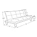 DHP Lodge Convertible Futon Couch Bed with Microfiber Upholstery and Wood Legs, Brown