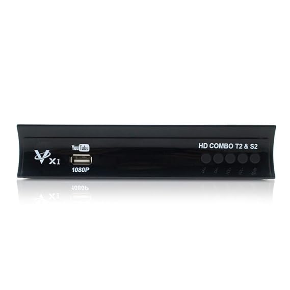 Vmade Full HD HDTV DVB-T2 / S2 kombiniert Receiver (H.264 / 1080p) kostenlos terrestrisch + Satelliten TV Unterstützung YouTu