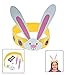 Fun Express Easter Bunny Headband Kit - Makes 12 - DIY Easter Crafts for Kids