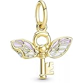 CHARMY´S Winged Key Charm Sterling Silver Harry Potter Charm Compatible with Pandora Charms for Women, Charm Bracelet, Necklace Charms & Bracelets – Harry Potter Charms for Bracelets