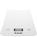 Kinzi Digital Touch Kitchen Scale (12 lbs Edition), Tempered Glass in Clean White