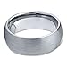 Charming Jewelers Tungsten Wedding Band Ring 7mm Men Women Comfort Fit Grey Dome Brushed Size 9.5