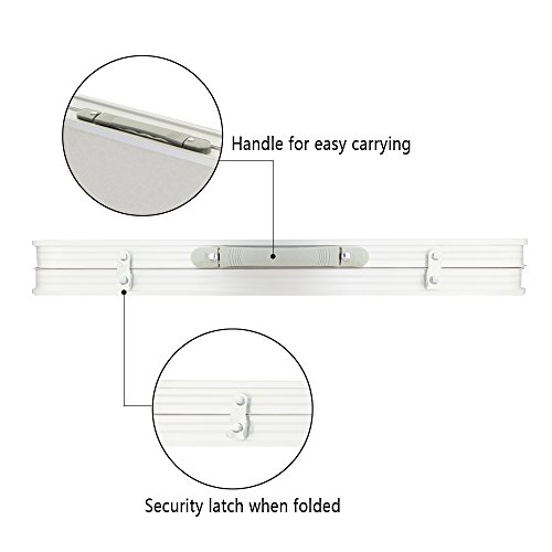 Z ZTDM 4 Foot Folding Table with Carrying Handle, Portable Aluminum Picnic Camping Dining Adjustable Height Table,Perfect for Commercial Use Outdoor Indoor - Thumbnail 2
