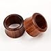 KUBOOZ Nature Red Sandalwood and Ebony Wooden Ear Plugs Concise Style Ear Pierced 8mm-25mm