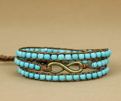 Best Quality Infinity Bracelet Semi Precious Stone With Charm Wrap Friendship Multi, Woman Cuff Bracelet - Leather Bracelet Women, Multi Strand Bracelet, Sterling Silver Stone Bracelets, Cuff Braclet