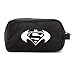 Batman Superman with Round Wings Canvas Shower Kit Travel Toiletry Bag Case in Black & White