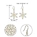 EVER FAITH Austrian Crystal Winter Party Snowflake Pierced Hook Dangle Earrings for Women Clear Gold-Plated-Base