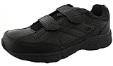 Dr. Scholl's Men's Brisk Light Weight Dual Strap Sneaker, Wide Width (11 Wide, Black)