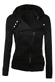 Kisscy Women's Winter Full Zip Up Fleeces Hooded Sweatshirt Hoodie Jacket
