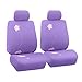 FH Group Front Set Cloth Car Seat Covers for Low Back Car Seats with Removable Headrest, Universal Fit, Airbag Compatible Seat Cover for SUV, Sedan, Van, Purple