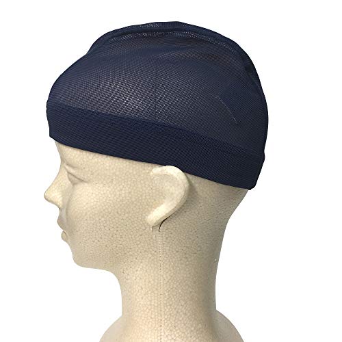 Sanritsu Japanese Mesh Swim Cap (Navy, Large)