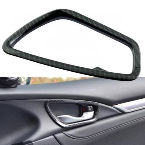 Xotic Tech Carbon Fiber Pattern Inner Door Handle Bowl Cover For Honda Civic 10th 2016 2017 - Thumbnail 4
