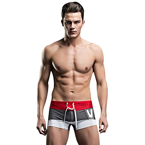 Sunvp professional men s swimming trunks boxer brief swimsuit, gr…
