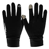 Unisex Touch Screen Gloves - Winter Warm Thermal Gloves Outdoors Gloves Cycling Gloves Running Gloves Cold Weather Gloves Texting Gloves Driving Gloves for Men and Women (Black, L)
