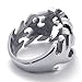 KONOV Polished Stainless Steel Dragon Men's Ring, Size 9