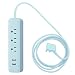 Globe Electric 78249 Designer Series Surge Protector Power Strip, 3 Outlet, 2x USB Ports, Mint primary