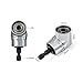 1/4 Inch Hex Shank 105 Degree Right Angle Driver Extension Power Screwdriver Drill Attachment Socket Adapter Bit + 3pcs Quick Release Magnetic Screwdriver Nut Drill Bit Holder Extension Kit Set