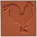 Deep Red Stamps Rooster Rubber Cling Stamp 2 x 2 inches