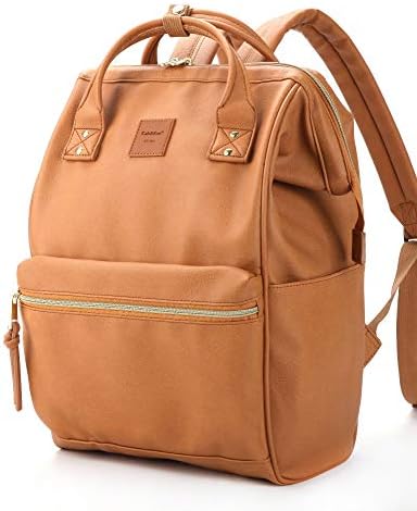 Kah&Kee Leather Backpack Diaper Bag with Laptop Compartment Travel School for Women Man 4 Kah&Kee Leather Backpack Diaper Bag with Laptop Compartment Travel School for Women Man