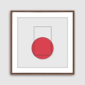 Framed Canvas Wall Art Geometric Building Canvas Prints Home Artwork Decoration for Living Room,Bedroom - 16x16 inches