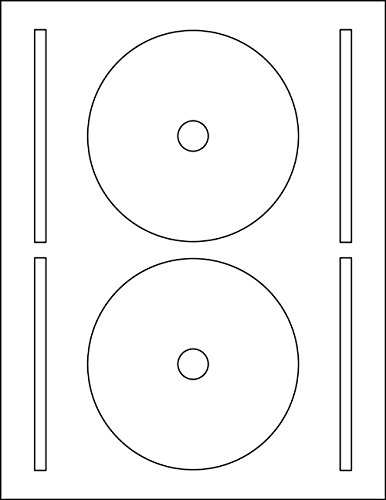 200 Full Face CD Label, 4-5/8 inch Diameter, 2 per Sheet--100 Sheets