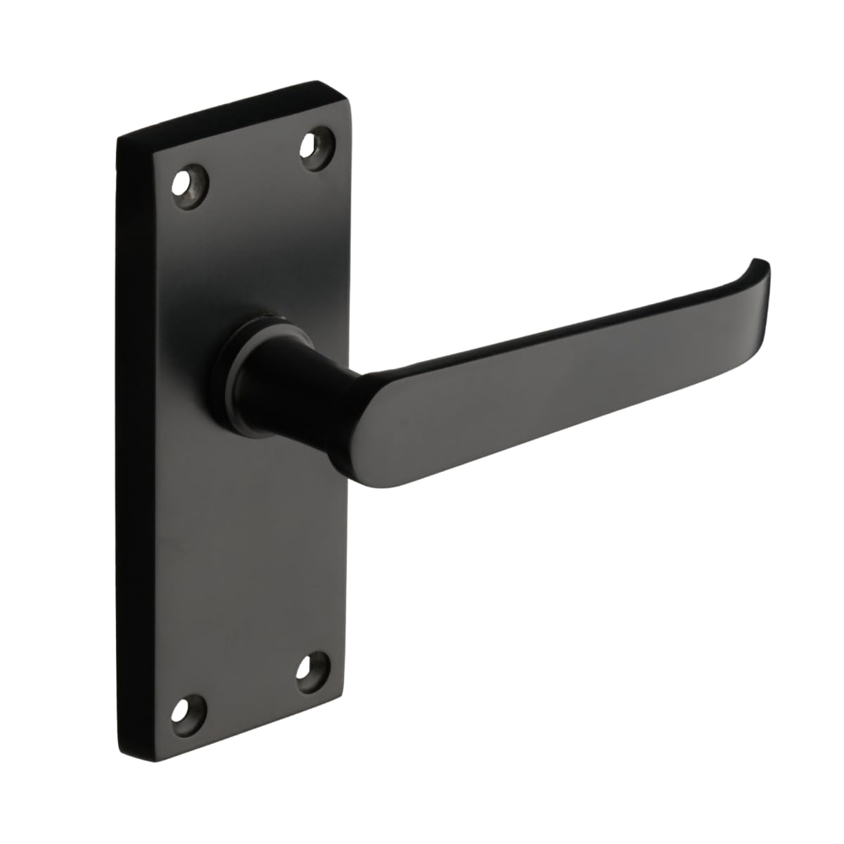 Designer Levers - Victorian Straight Lever Door Handles - Matt Black - 1 Pair - Latch Door Handle - Interior Use - Short Latch