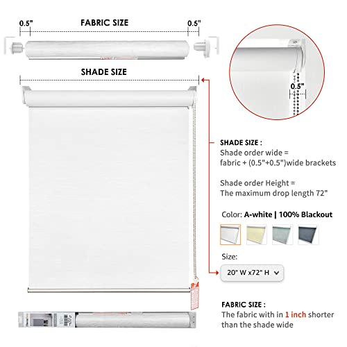 Homebox 100 Blackout Roller Window Shades, Striped Jacquard Window