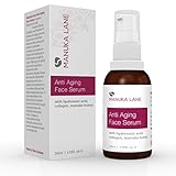 Anti-Wrinkle Manuka Honey Cream Serum with Collagen, Hyaluronic Acid, Pure Honey, by Manuka Lane | Nature's Most Powerful Anti-Aging Facial Serum