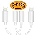 iPhone 7/7Plus Audio Adapter Headphone Jack, Lightning to 3.5 mm Headphone Jack Adapter iOS 10.3 Buddys for iPhone 7/7 Plus Accessories[2 Pack] (White) [Not compatible with iPhone X/8/8 Plus]